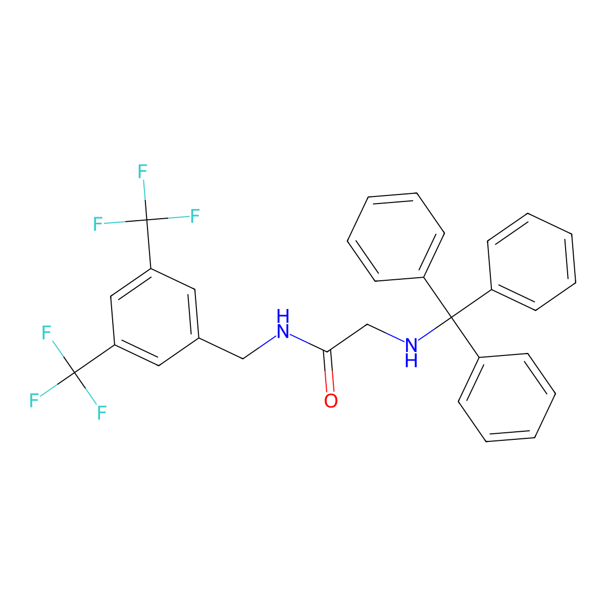 N-(3,5-Bis(trifluoroMethyl)benzyl)-2-(tritylaMino)acetaMide molecular structure, CAS 264260-38-0