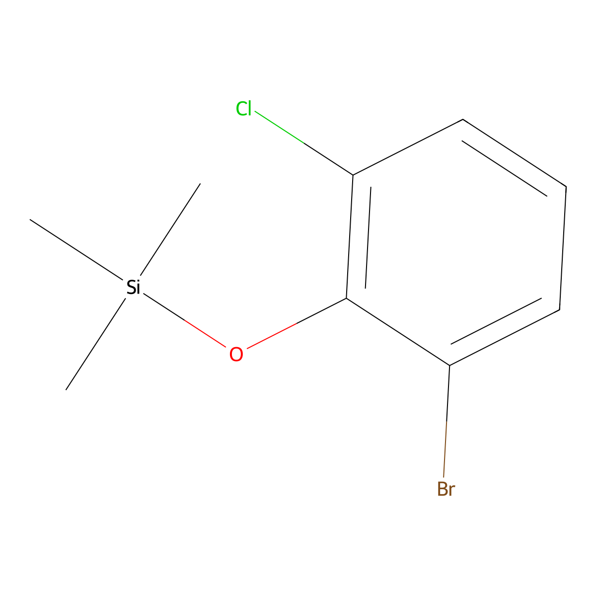 (2-Bromo-6-chlorophenoxy)trimethylsilane molecular structure, CAS 2642611-17-2