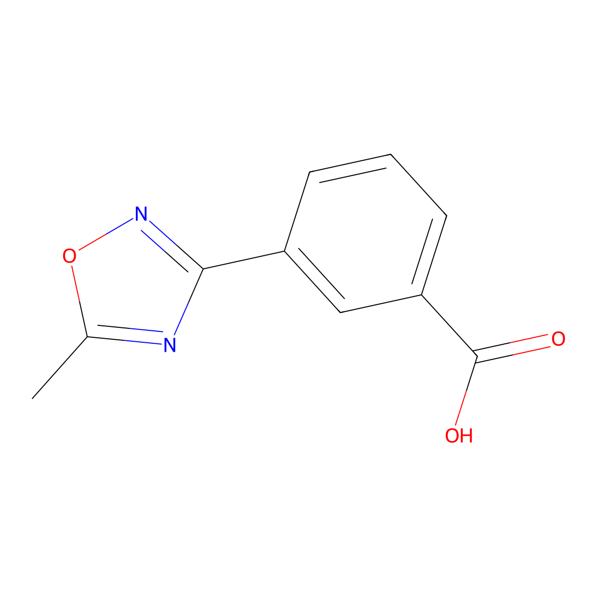 3-(5-Methyl-1,2,4-oxadiazol-3-yl)benzoic acid molecular structure, CAS 264264-32-6