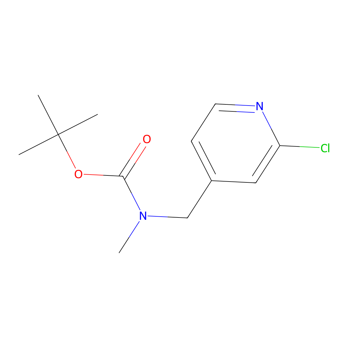 tert-butyl N-[(2-chloropyridin-4-yl)methyl]-N-methylcarbamate molecular structure, CAS 2642646-26-0