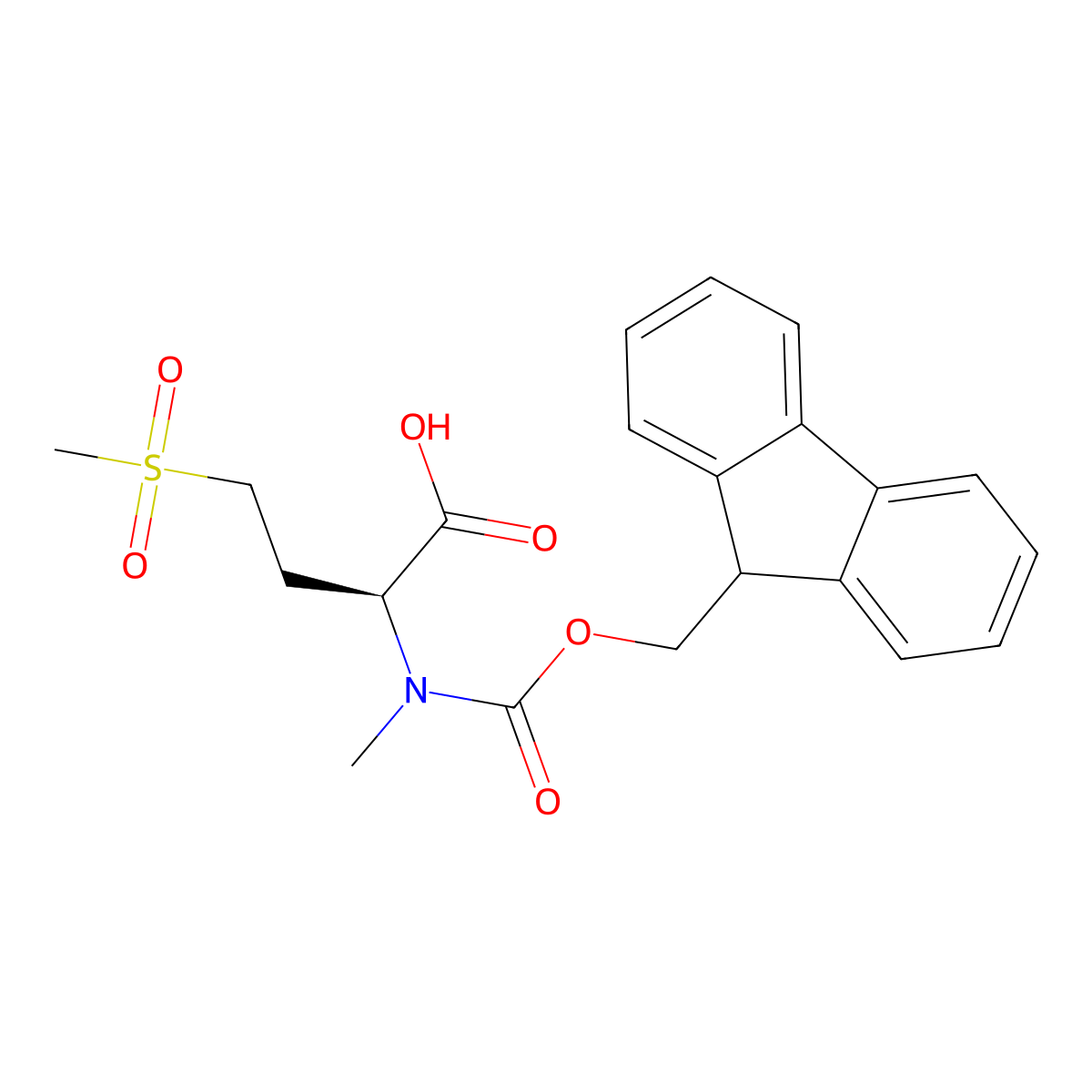 Fmoc-N-Me-Met(O2)-OH molecular structure, CAS 2642726-12-1