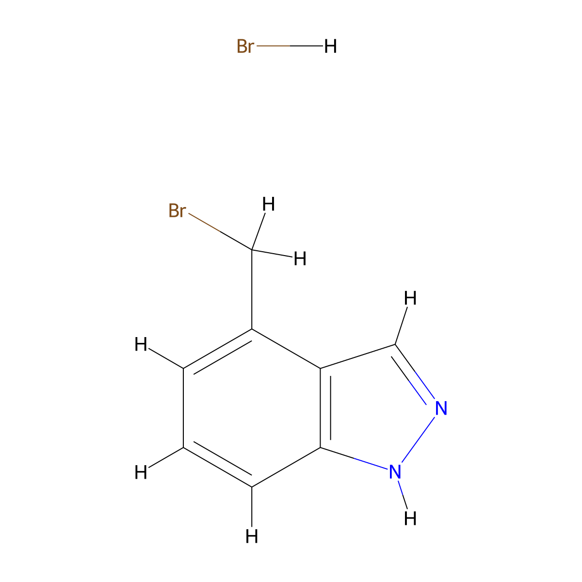 4-(Bromomethyl)-1H-indazole hydrobromide molecular structure, CAS 264276-18-8