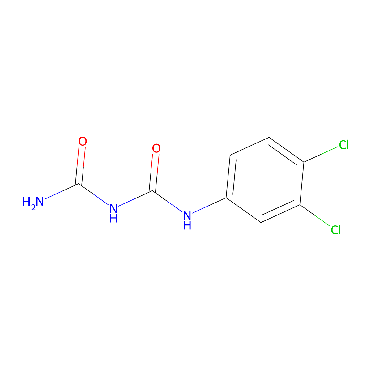 1-Carbamoyl-3-(3,4-dichlorophenyl)urea molecular structure, CAS 264281-70-1