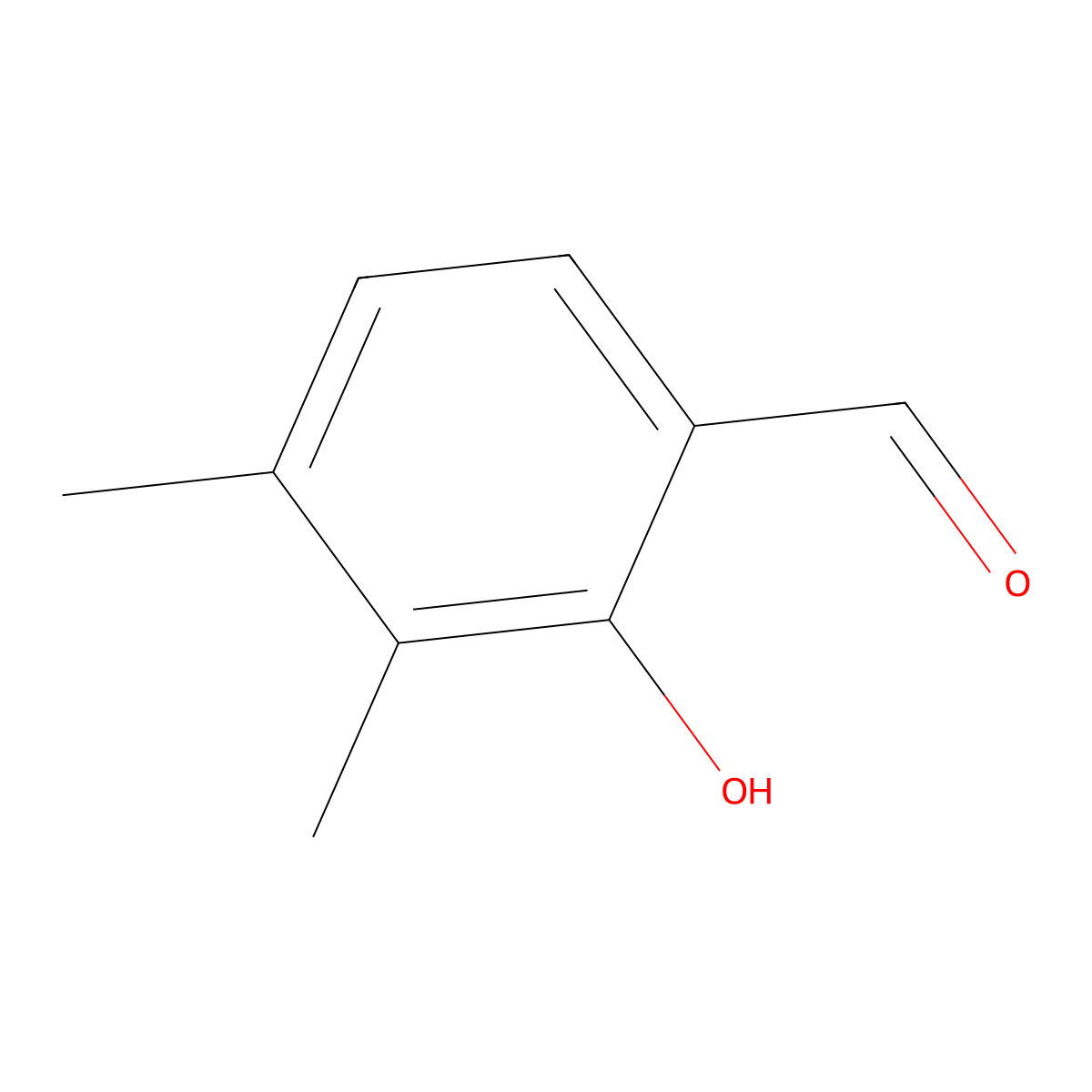 2-Hydroxy-3,4-dimethylbenzaldehyde molecular structure, CAS 26429-02-7