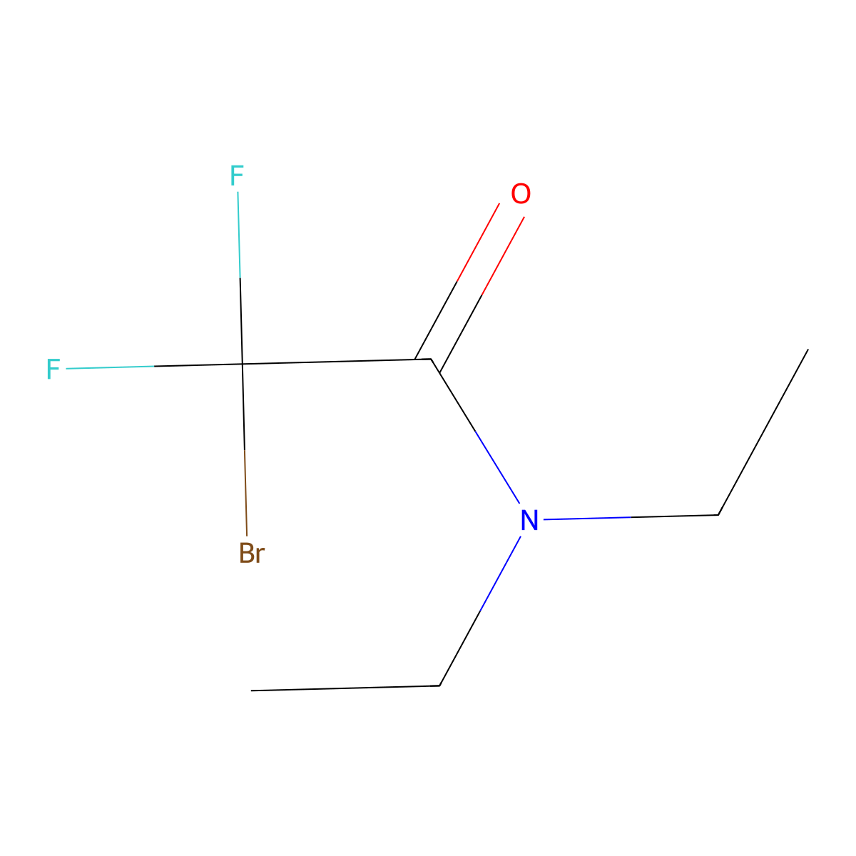 2-Bromo-N,N-diethyl-2,2-difluoroacetamide molecular structure, CAS 2643-22-3