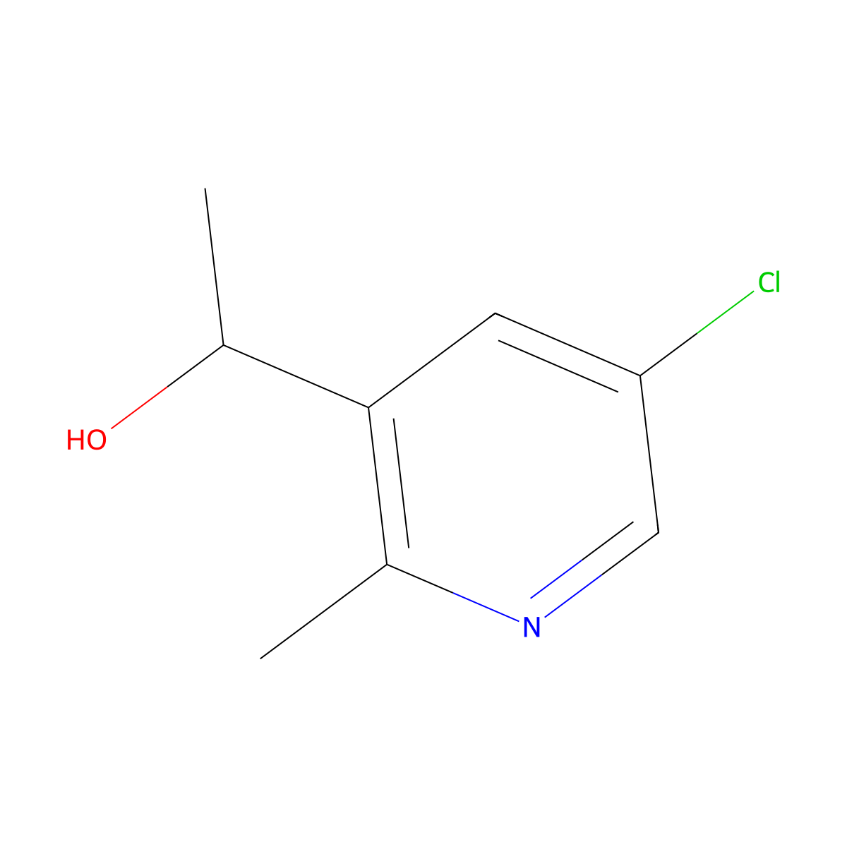 (R)-1-(5-Chloro-2-methylpyridin-3-yl)ethan-1-ol molecular structure, CAS 2643341-21-1
