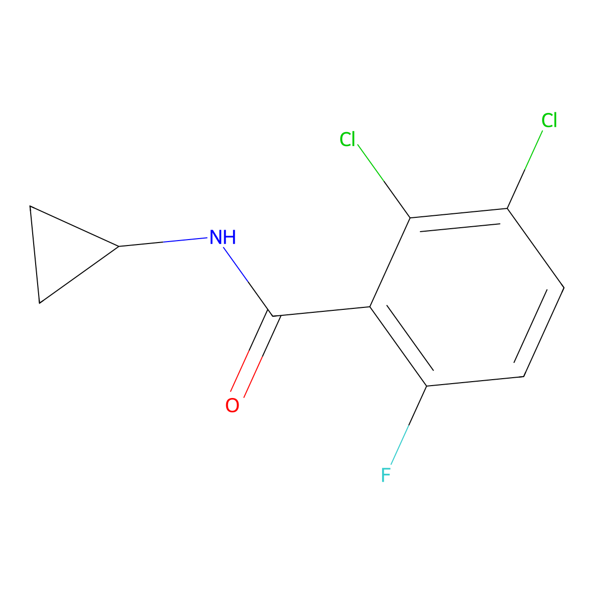 2,3-Dichloro-N-cyclopropyl-6-fluorobenZamide molecular structure, CAS 2643367-56-8