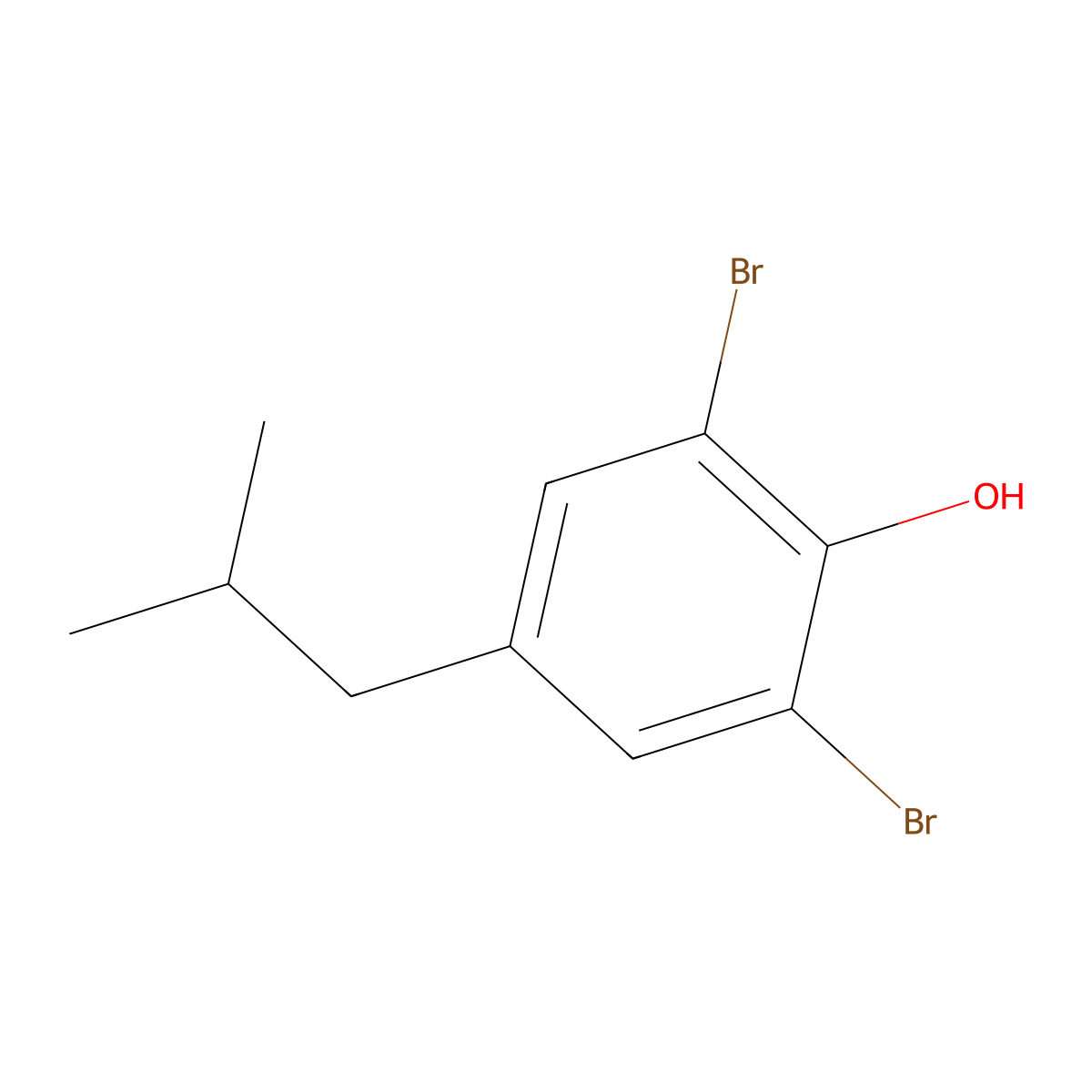 2,6-Dibromo-4-isobutylphenol molecular structure, CAS 2643367-71-7