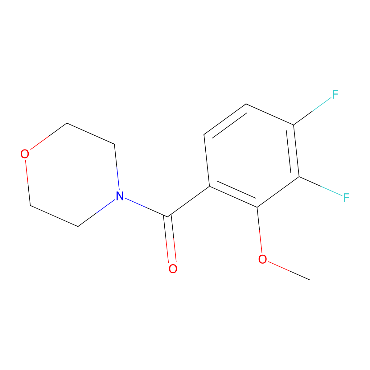 (3,4-Difluoro-2-methoxyphenyl)(morpholino)methanone molecular structure, CAS 2643367-79-5