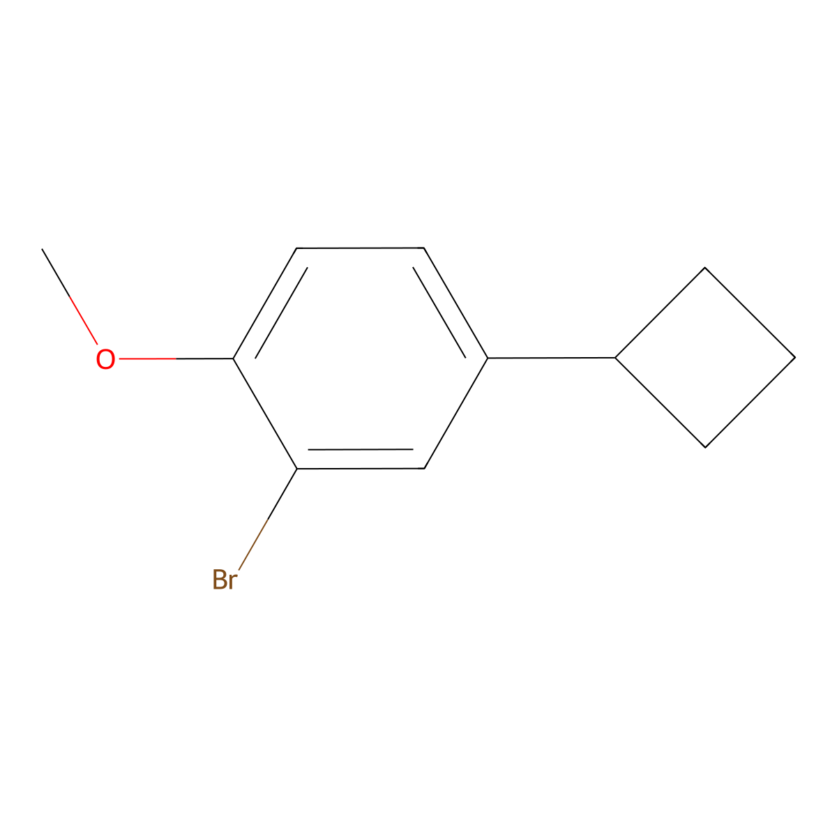 2-Bromo-4-cyclobutyl-1-methoxybenZene molecular structure, CAS 2643367-80-8