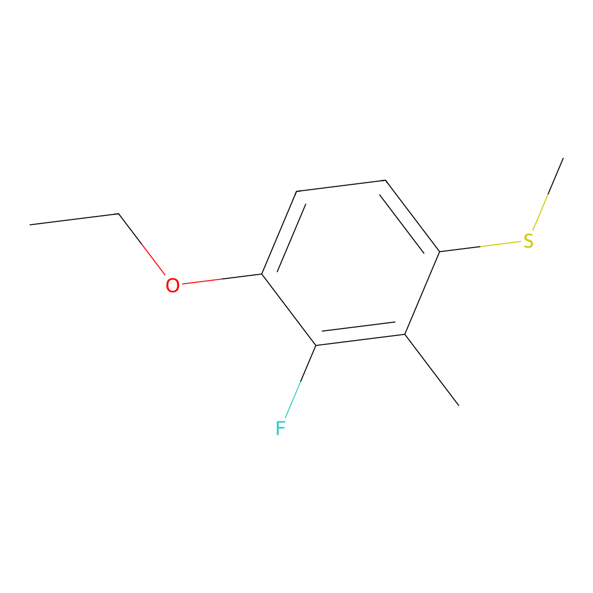 (4-Ethoxy-3-fluoro-2-methylphenyl)(methyl)sulfane molecular structure, CAS 2643367-89-7