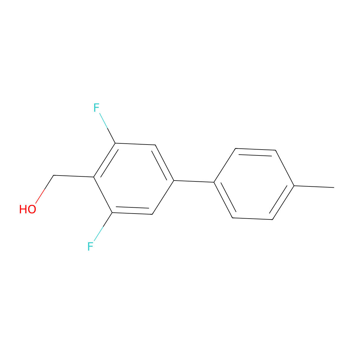 (3,5-Difluoro-4'-methyl-[1,1'-biphenyl]-4-yl)methanol molecular structure, CAS 2643368-00-5