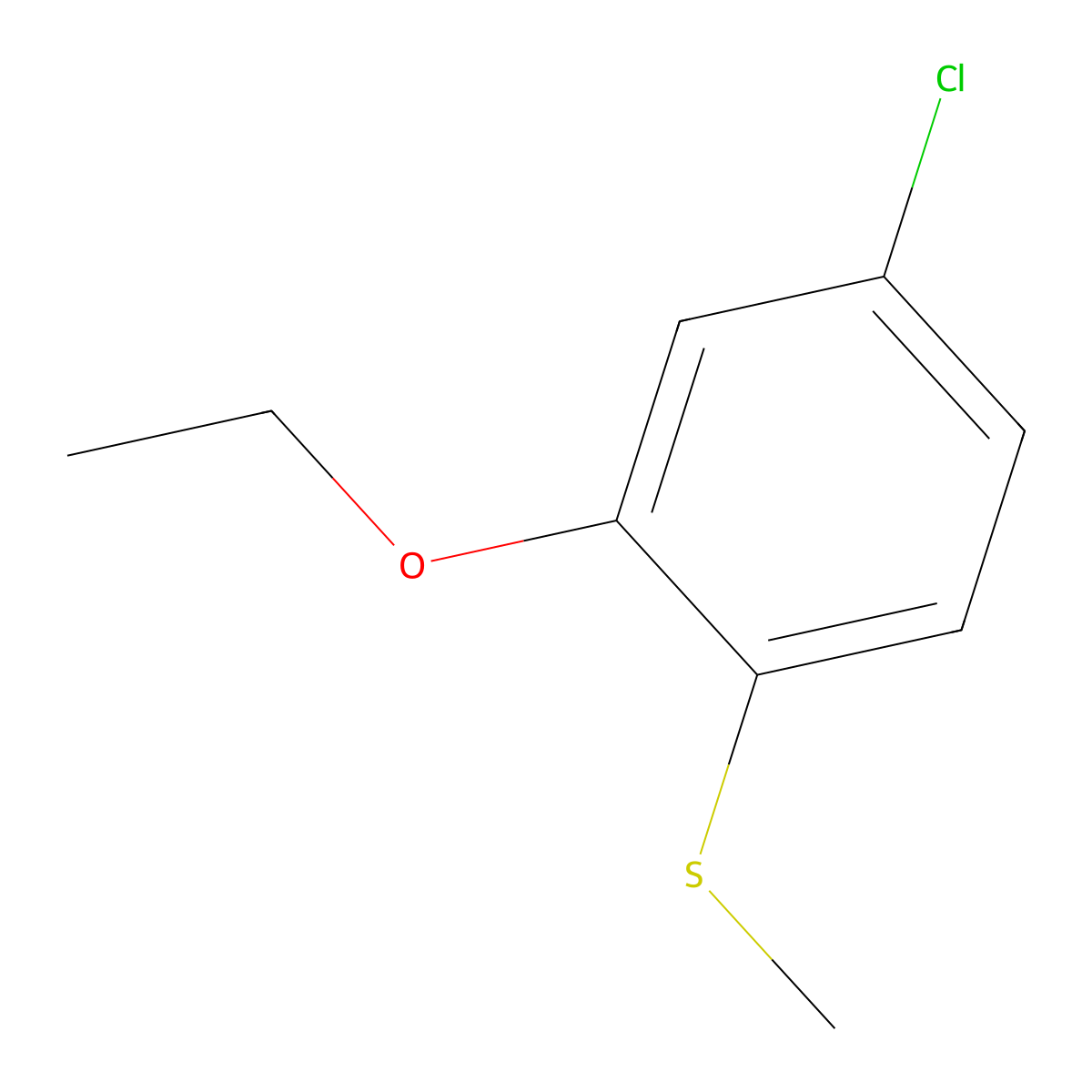 (4-Chloro-2-ethoxyphenyl)(methyl)sulfane molecular structure, CAS 2643368-09-4