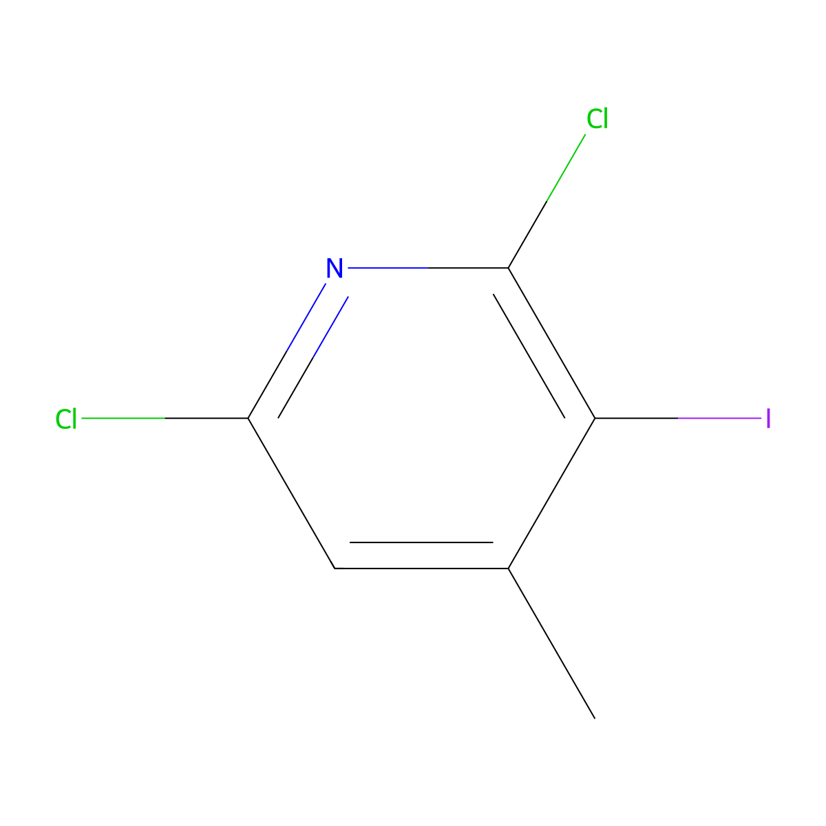 2,6-Dichloro-3-iodo-4-methylpyridine molecular structure, CAS 2643368-10-7