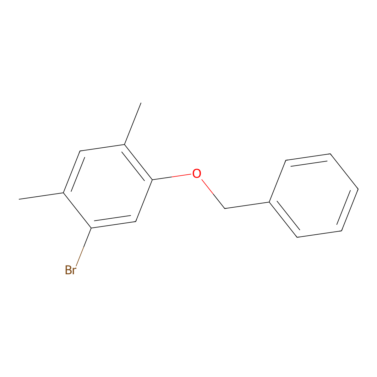 1-(BenZyloxy)-5-bromo-2,4-dimethylbenZene molecular structure, CAS 2643368-27-6