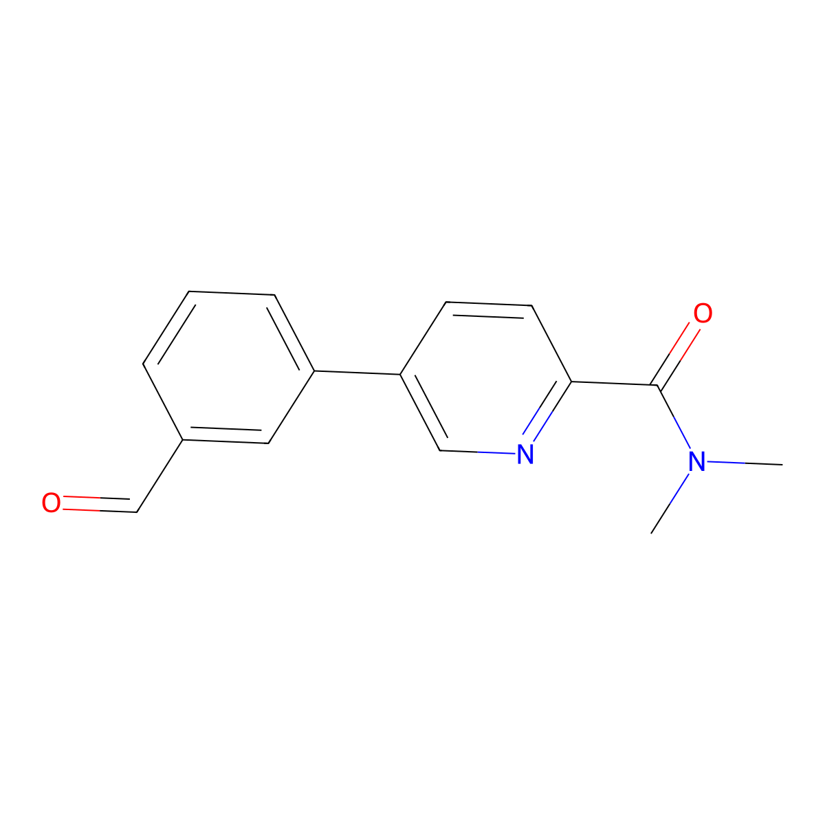 5-(3-Formylphenyl)-N,N-dimethylpicolinamide molecular structure, CAS 2643368-37-8