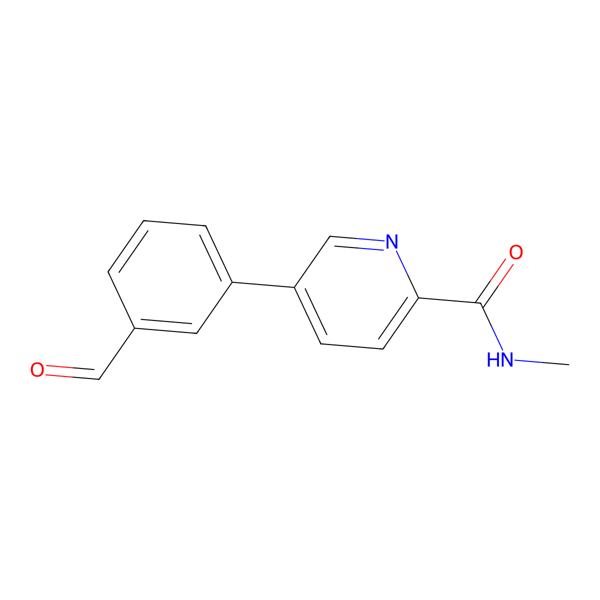 5-(3-Formylphenyl)-N-methylpicolinamide molecular structure, CAS 2643368-60-7