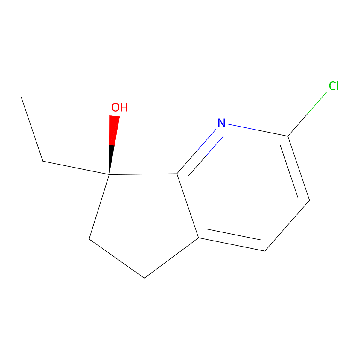 (R)-2-Chloro-7-ethyl-6,7-dihydro-5H-cyclopenta[b]pyridin-7-ol molecular structure, CAS 2643943-12-6