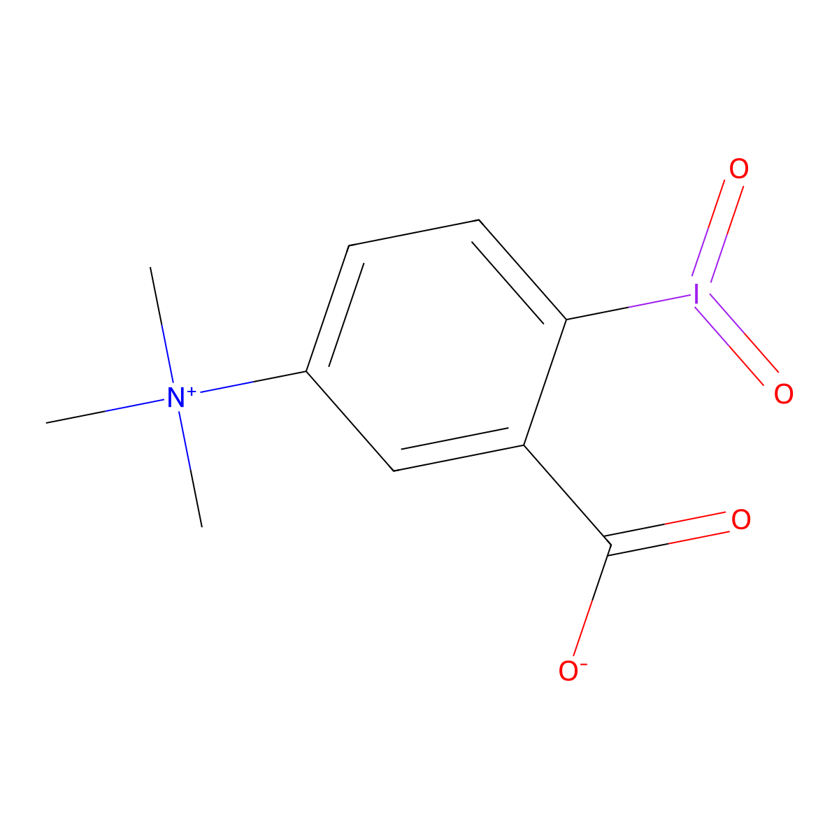 Benzenaminium, 3-carboxy-4-iodyl-N,N,N-trimethyl-, inner salt(aibx) molecular structure, CAS 2643968-51-6