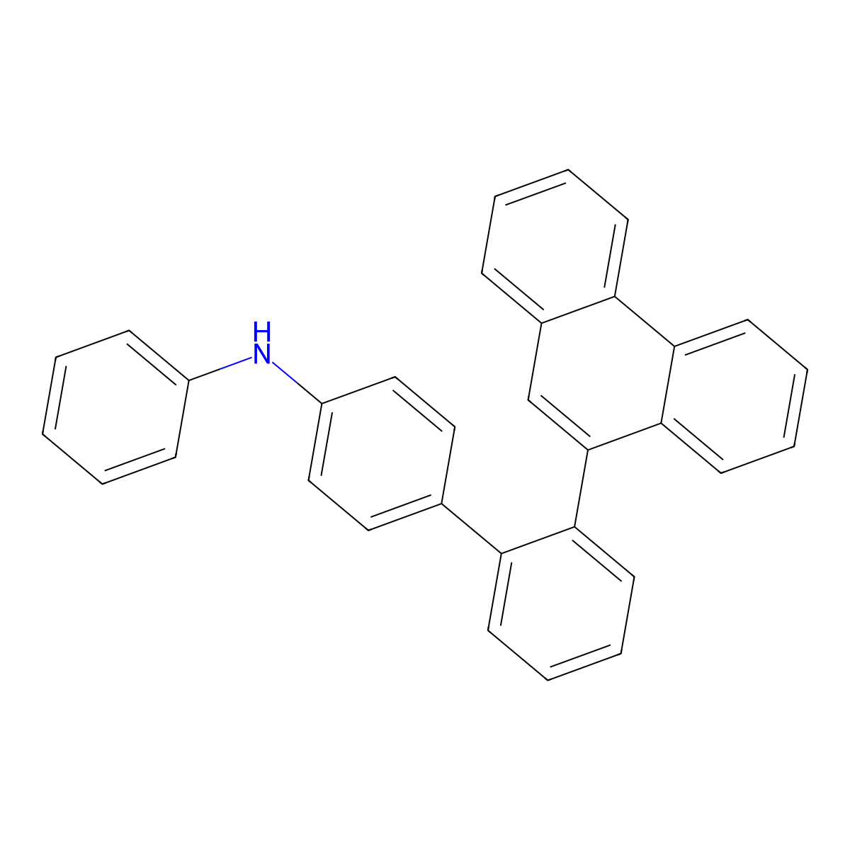 2'-(9-Phenanthrenyl)-N-phenyl[1,1'-biphenyl]-4-amine molecular structure, CAS 2643995-11-1