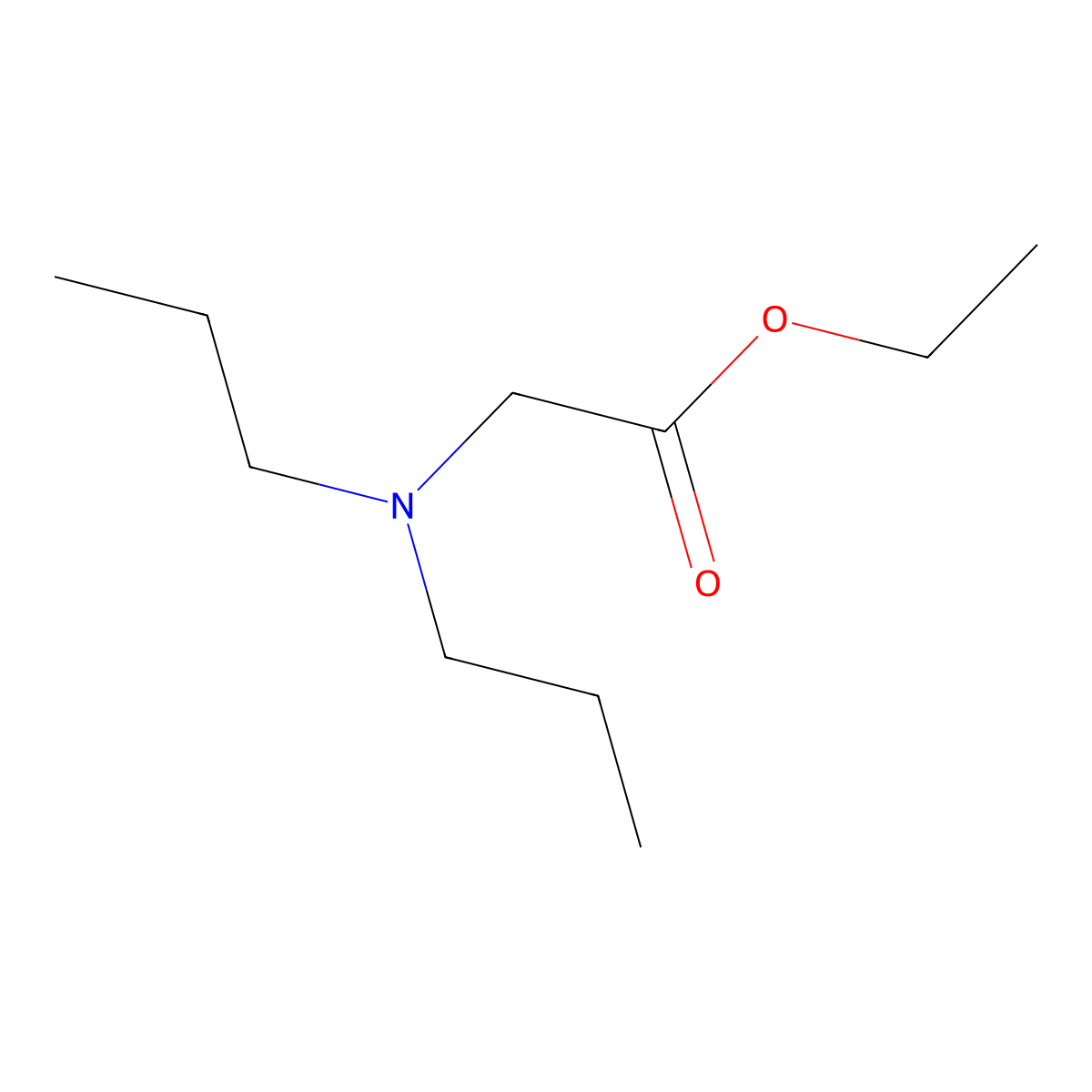 Ethyl 2-(dipropylamino)acetate molecular structure, CAS 2644-22-6
