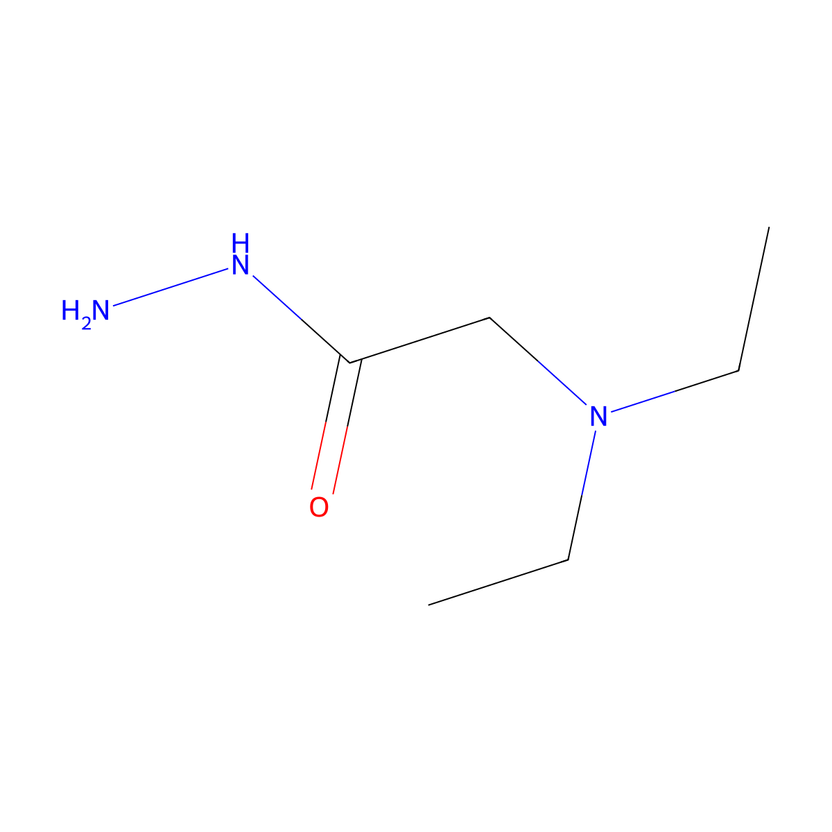 Glycine, N,N-diethyl-, hydrazide molecular structure, CAS 2644-33-9