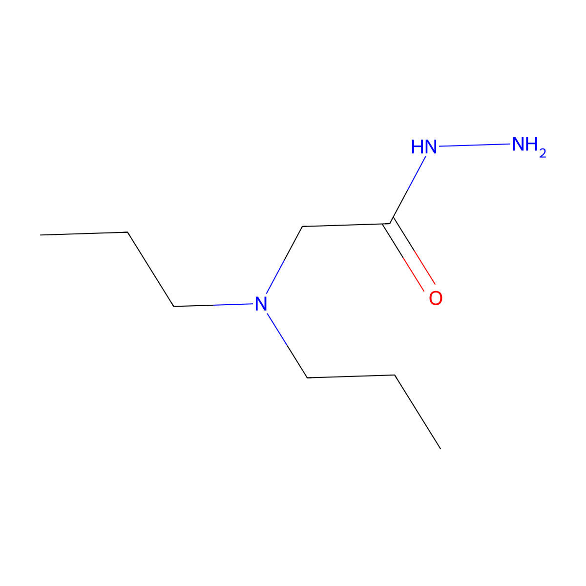 Glycine, N,N-dipropyl-, hydrazide molecular structure, CAS 2644-34-0