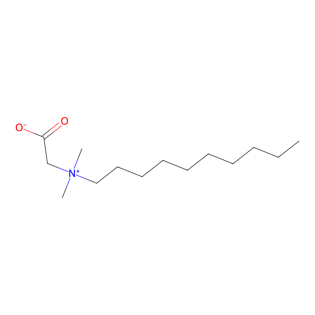 Decyl Betaine molecular structure, CAS 2644-45-3