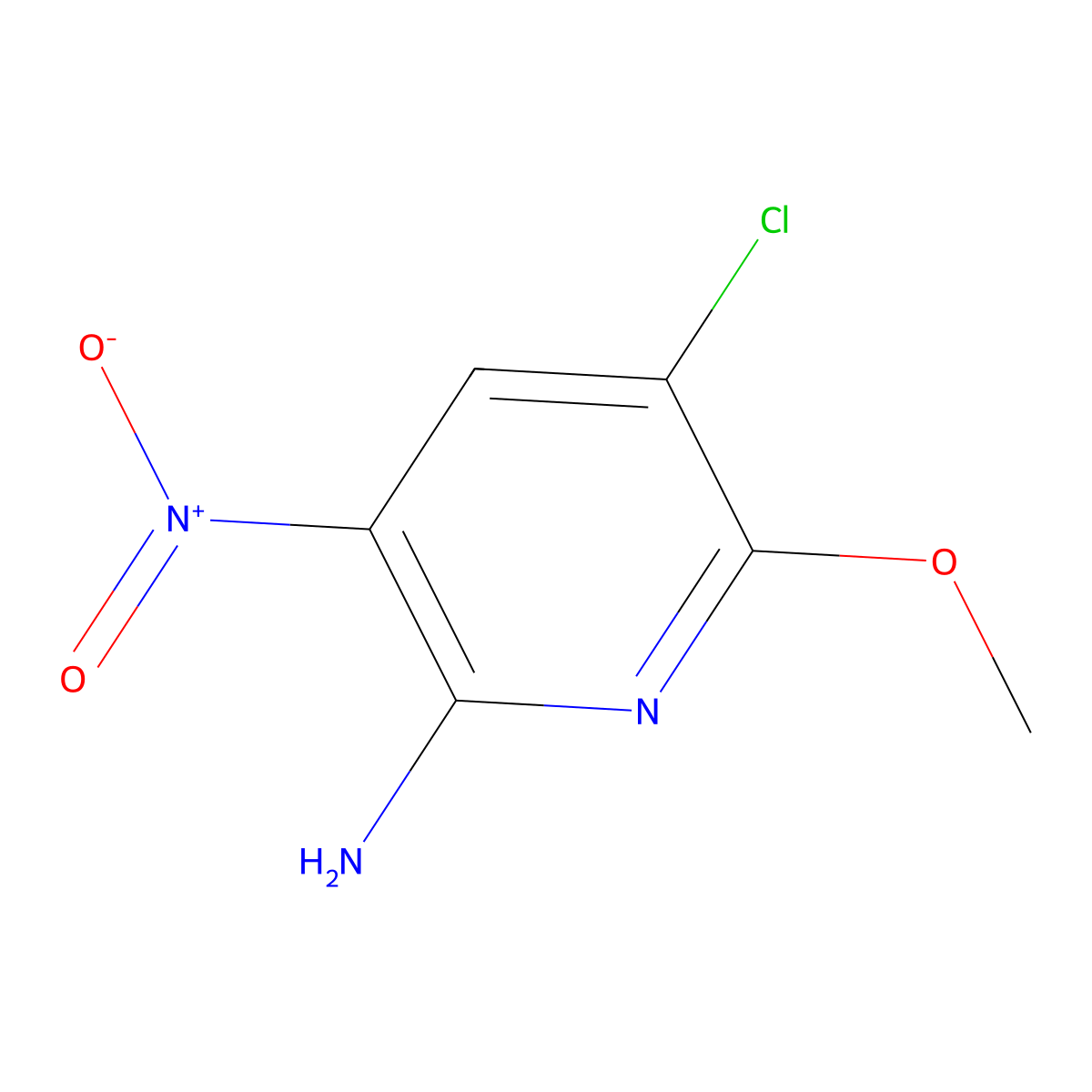 5-Chloro-6-methoxy-3-nitropyridin-2-amine molecular structure, CAS 2644018-68-6