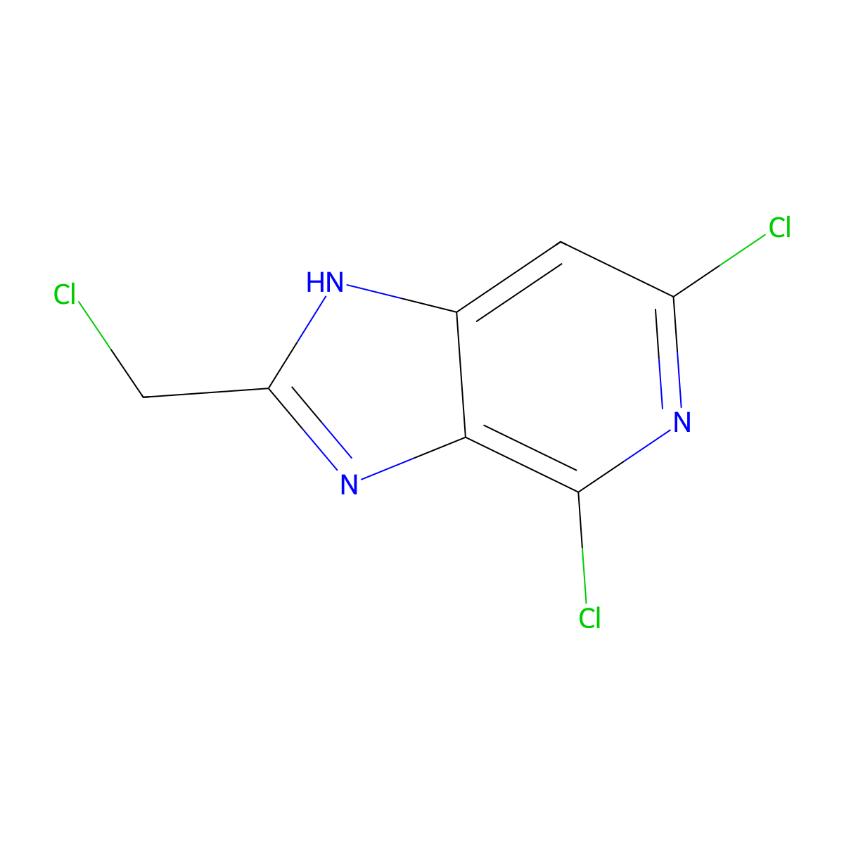 4,6-dichloro-2-(chloromethyl)-1H-imidazo(4,5-c)pyridine molecular structure, CAS 2644062-08-6