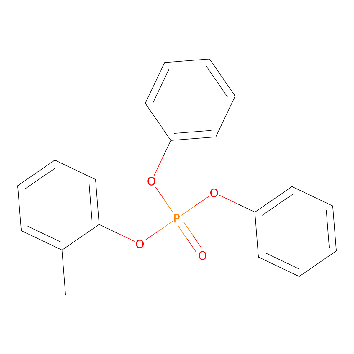 Diphenyl cresyl phosphate molecular structure, CAS 26444-49-5