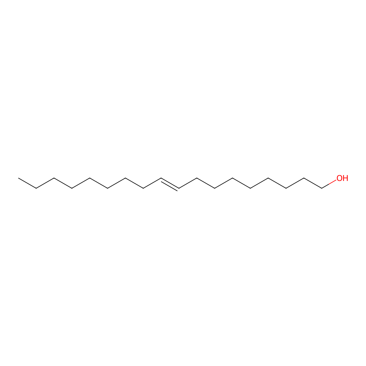 Elaidic alcohol molecular structure, CAS 26446-12-8