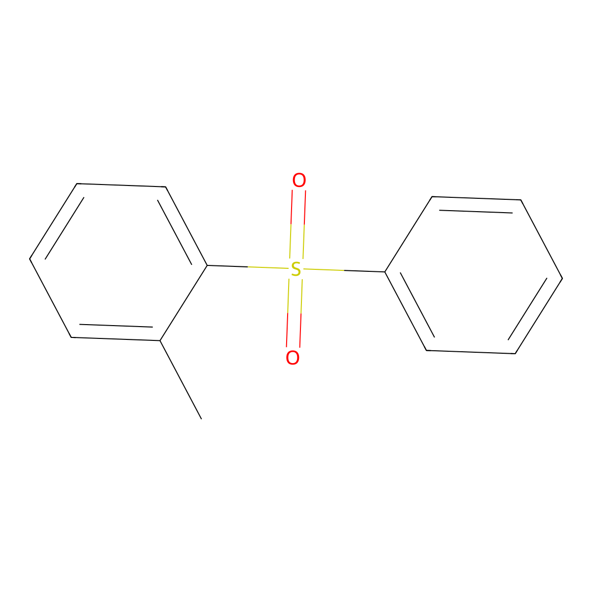 Benzene, 1-methyl-2-(phenylsulfonyl)- molecular structure, CAS 26446-74-2