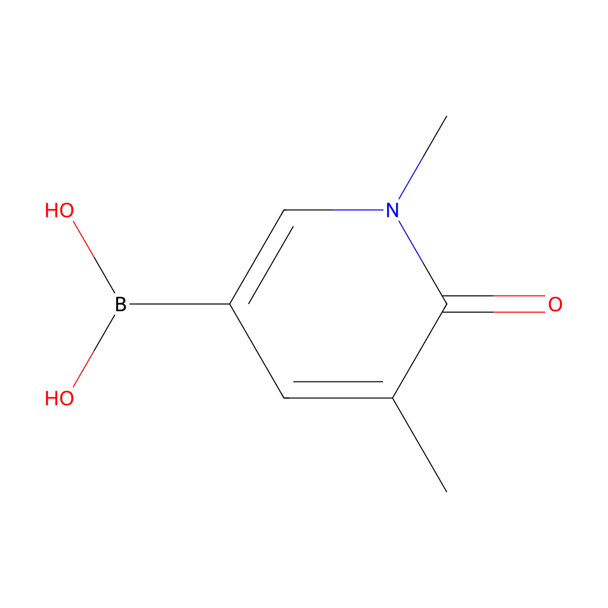 (1,5-Dimethyl-6-oxo-1,6-dihydropyridin-3-yl)boronic acid molecular structure, CAS 2644641-62-1