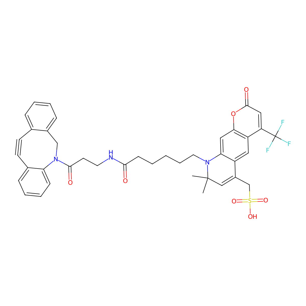 Fluor 430 dbco molecular structure, CAS 2644752-85-0