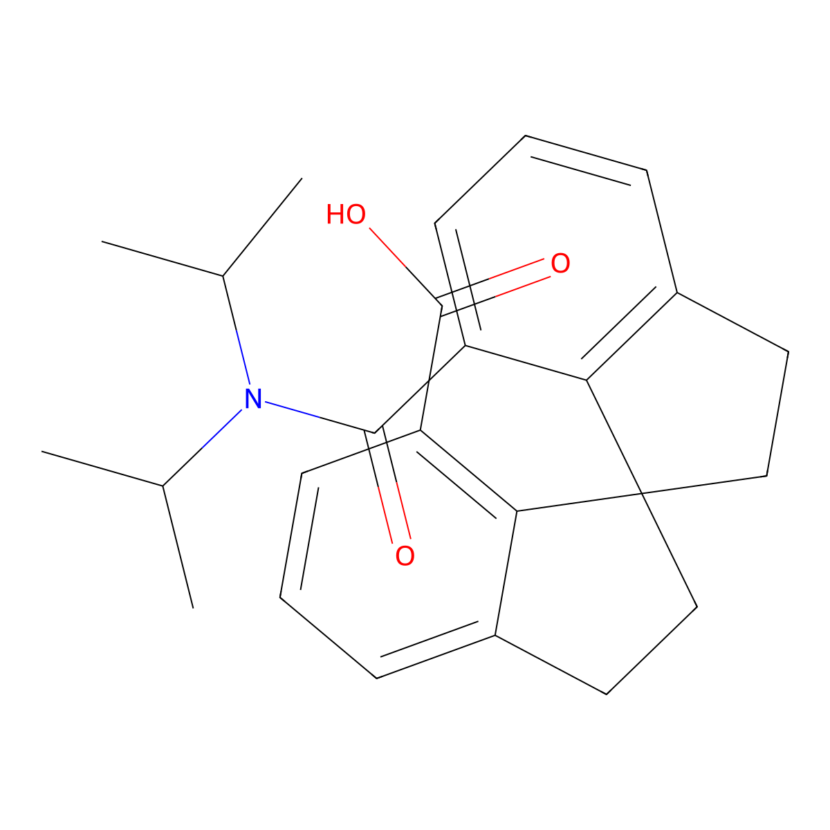 (1S)-7'-[[Bis(1-methylethyl)amino]carbonyl]-2,2',3,3'-tetrahydro-1,1'-spirobi[1H-indene]-7-carboxylic acid molecular structure, CAS 2644823-61-8