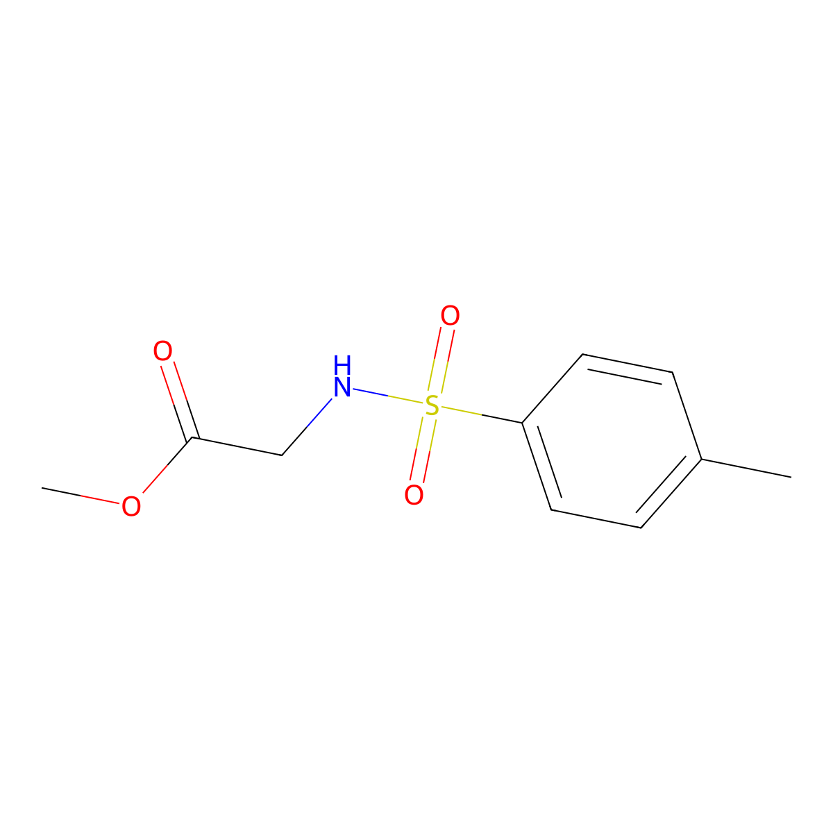 Methyl 2-(4-methylphenylsulfonamido)acetate molecular structure, CAS 2645-02-5