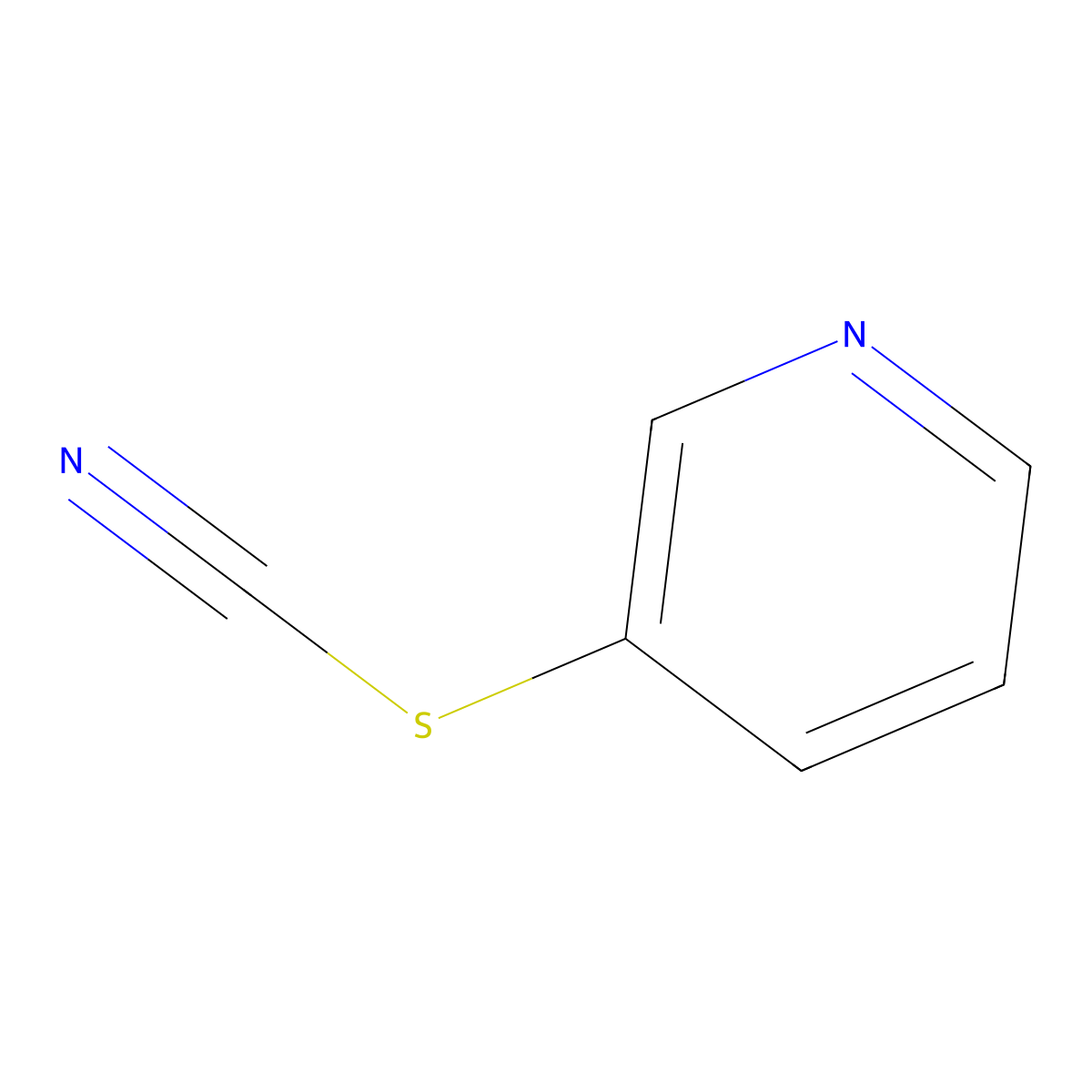 Thiocyanic acid, 3-pyridinyl ester molecular structure, CAS 2645-25-2