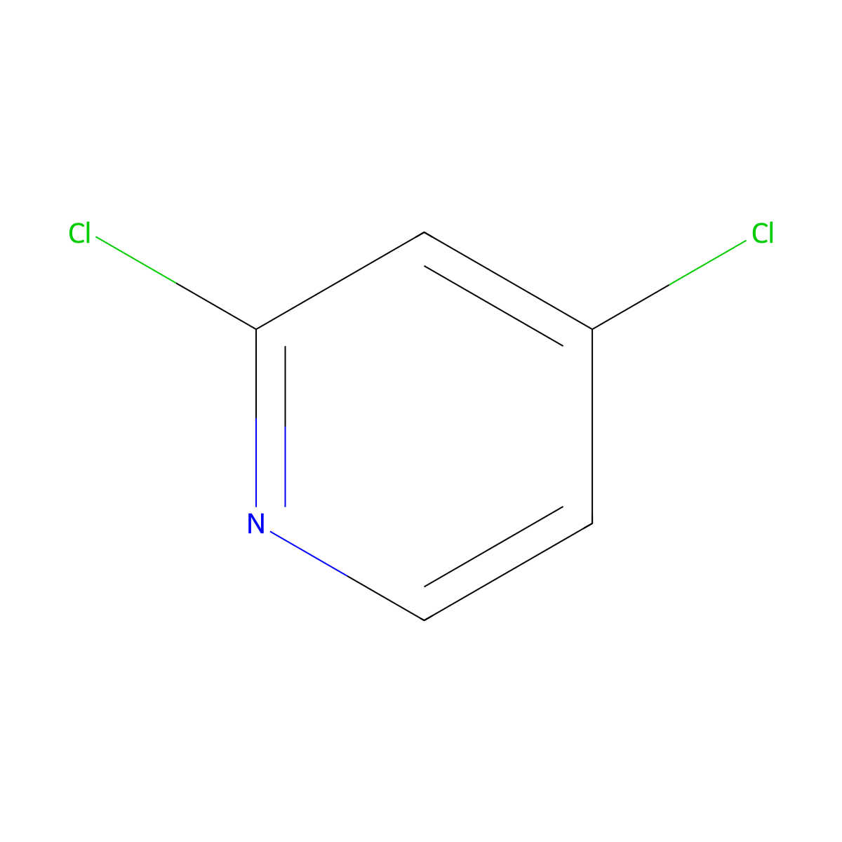 2,4-Dichloropyridine molecular structure, CAS 26452-80-2
