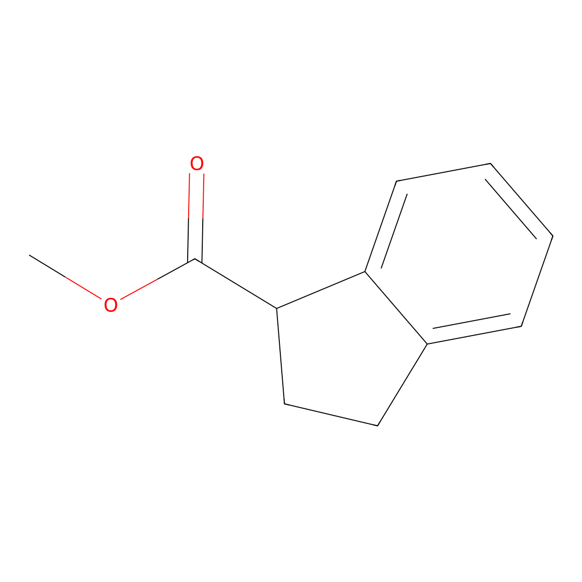 Methyl 2,3-dihydro-1H-indene-1-carboxylate molecular structure, CAS 26452-96-0