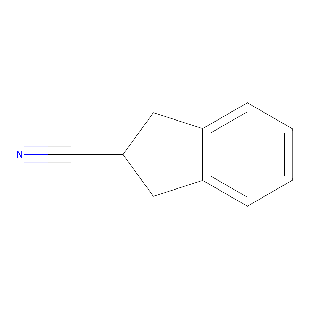 2,3-Dihydro-1H-indene-2-carbonitrile molecular structure, CAS 26453-01-0