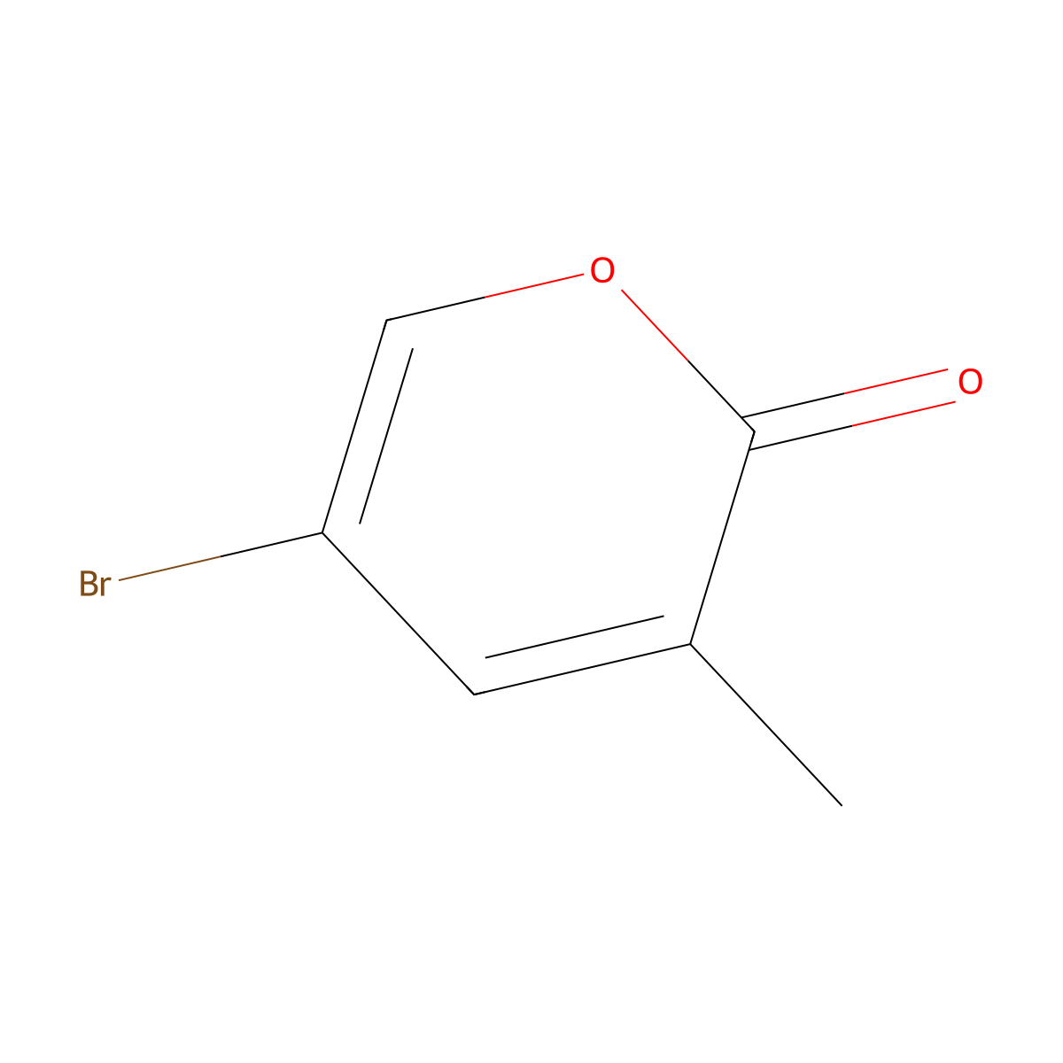 5-bromo-3-methyl-2H-pyran-2-one molecular structure, CAS 26454-75-1
