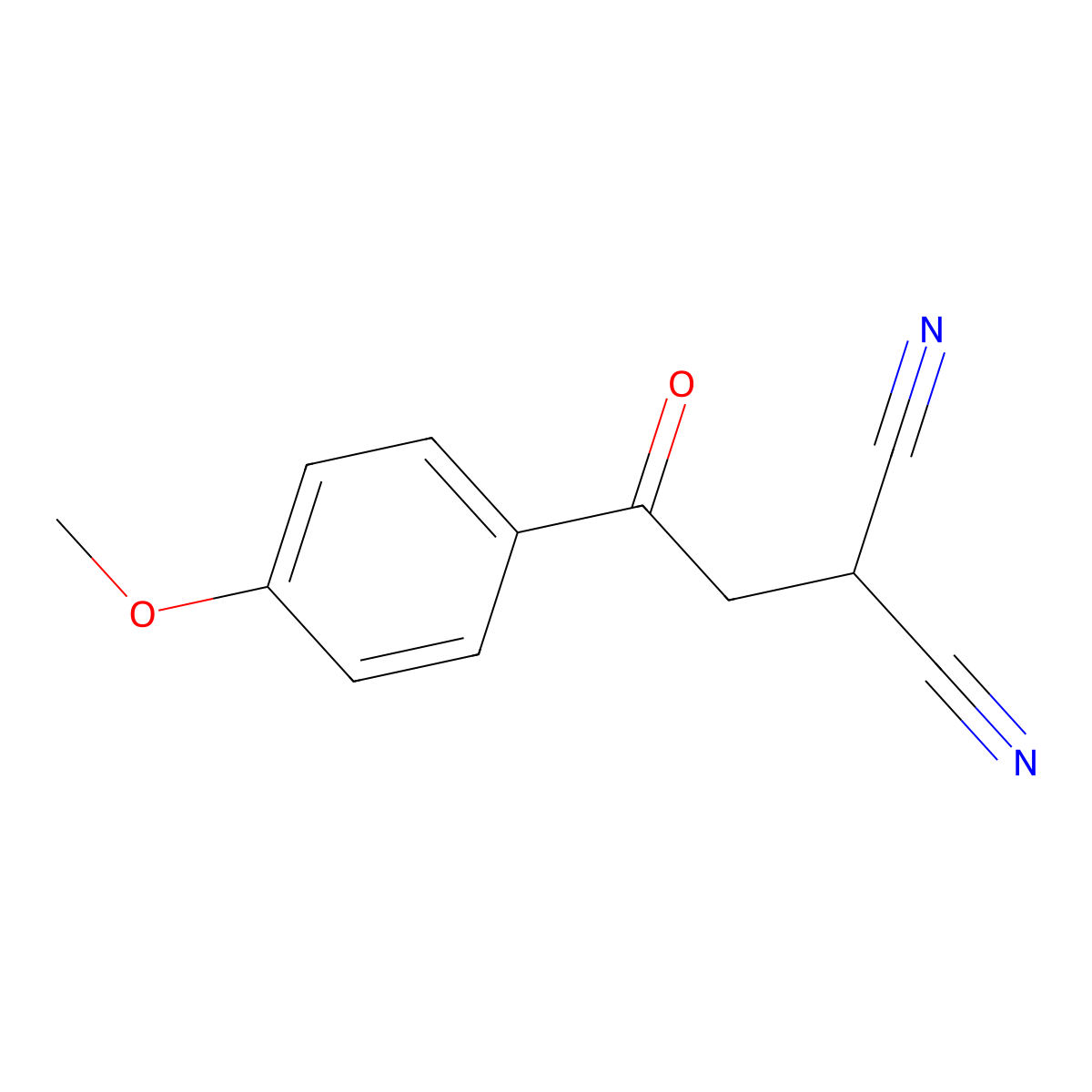 2-(2-Oxo-2-(4-methoxyphenyl)ethyl)malononitrile molecular structure, CAS 26454-79-5
