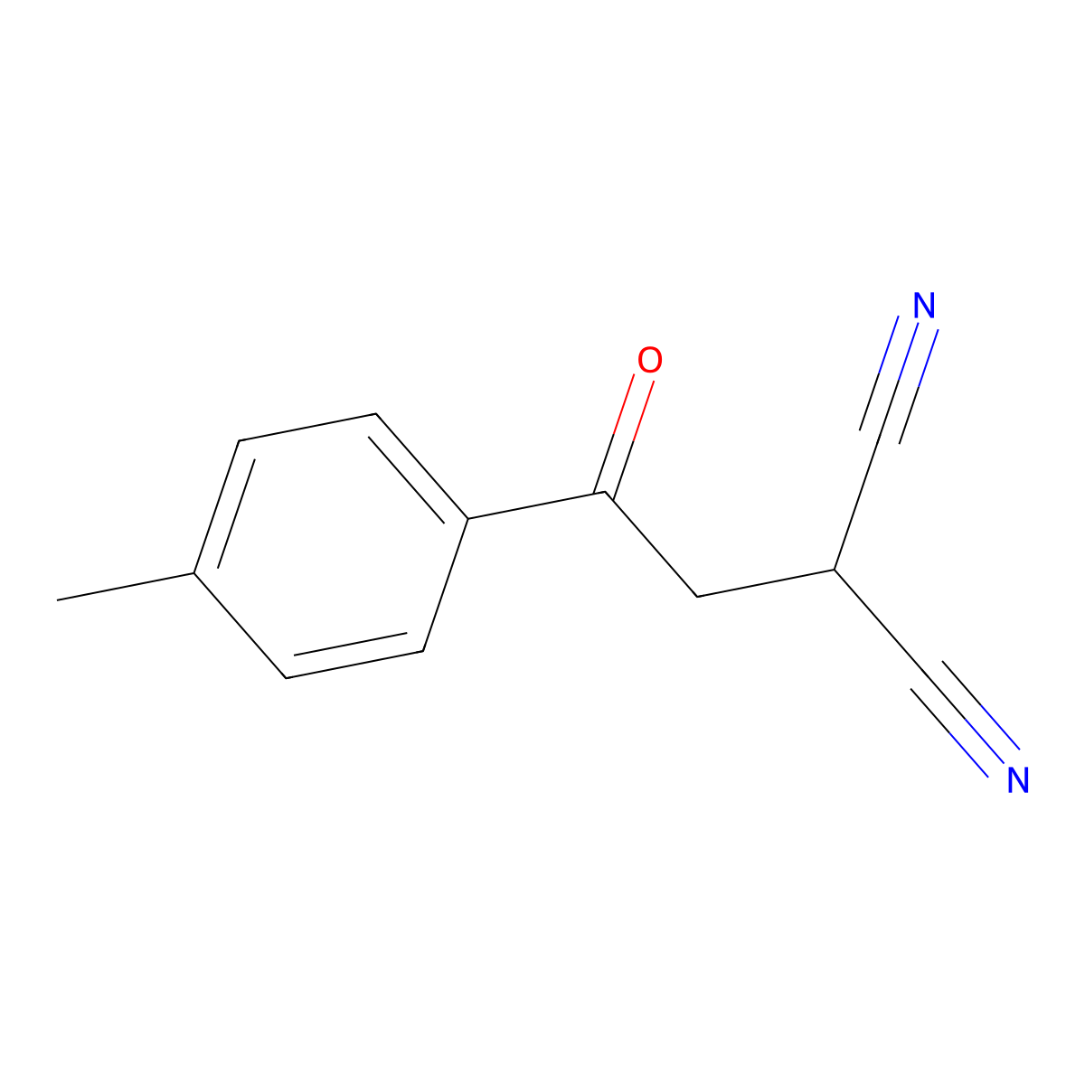 2-[2-(4-Methylphenyl)-2-oxoethyl]propanedinitrile molecular structure, CAS 26454-80-8