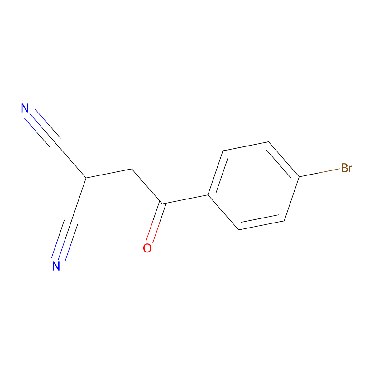 2-(2-(4-Bromophenyl)-2-oxoethyl)propanedinitrile molecular structure, CAS 26454-82-0