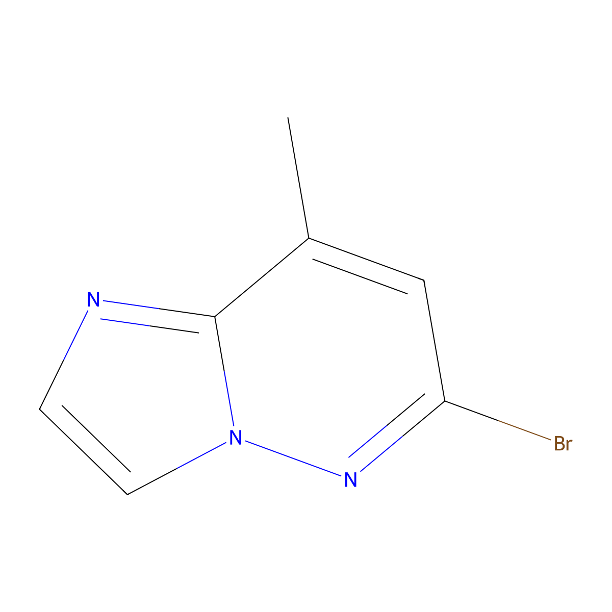 6-Bromo-8-methylimidazo[1,2-b]pyridazine molecular structure, CAS 2645412-34-4