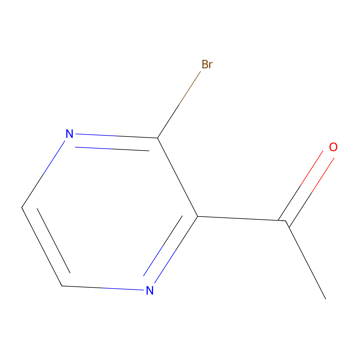 1-(3-Bromopyrazin-2-yl)ethan-1-one molecular structure, CAS 2645412-51-5