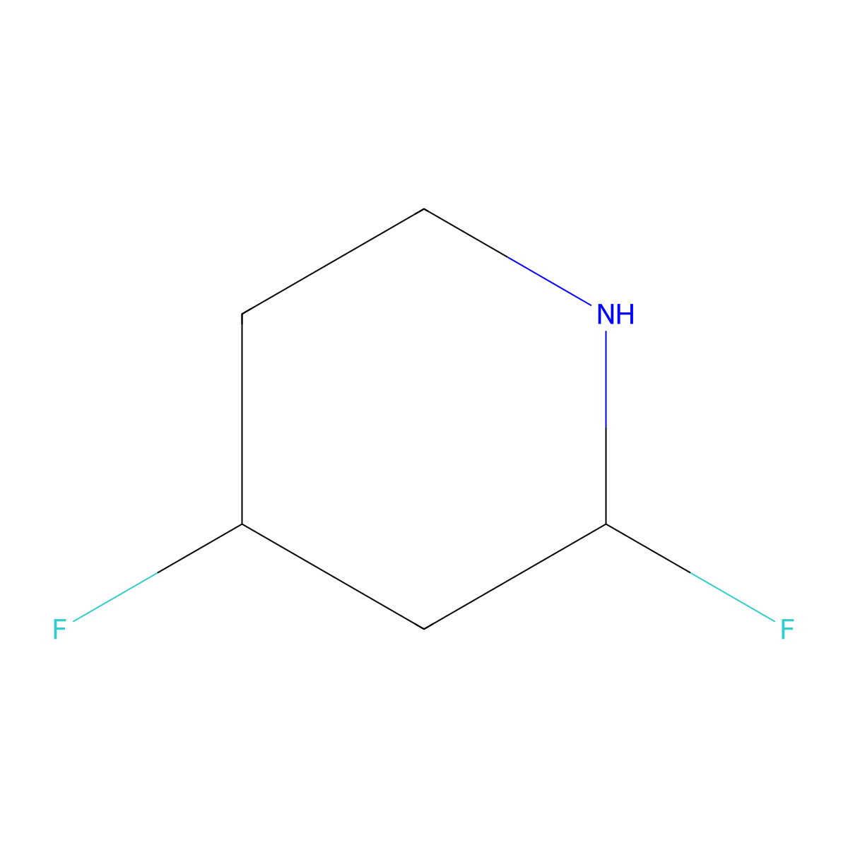 2,4-Difluoropiperidine molecular structure, CAS 2645413-20-1