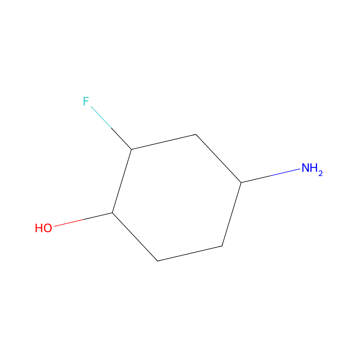 4-Amino-2-fluorocyclohexan-1-ol molecular structure, CAS 2645416-59-5