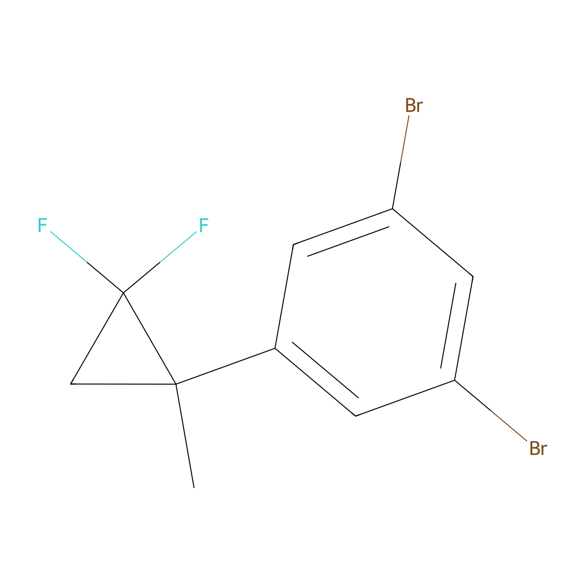 1,3-Dibromo-5-(2,2-difluoro-1-methylcyclopropyl)benzene molecular structure, CAS 2645419-14-1